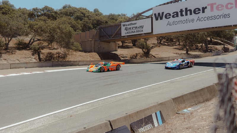 race cars on a track