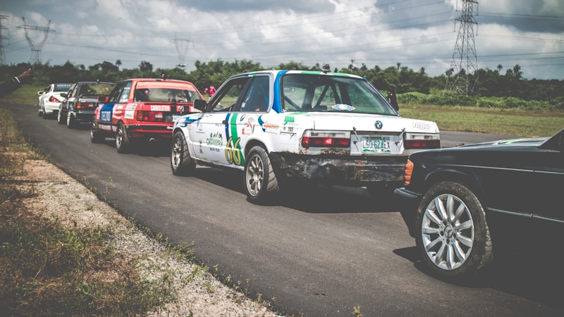 assorted-color rally cars