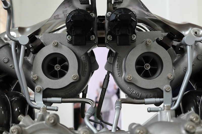 a close up view of a motorcycle engine