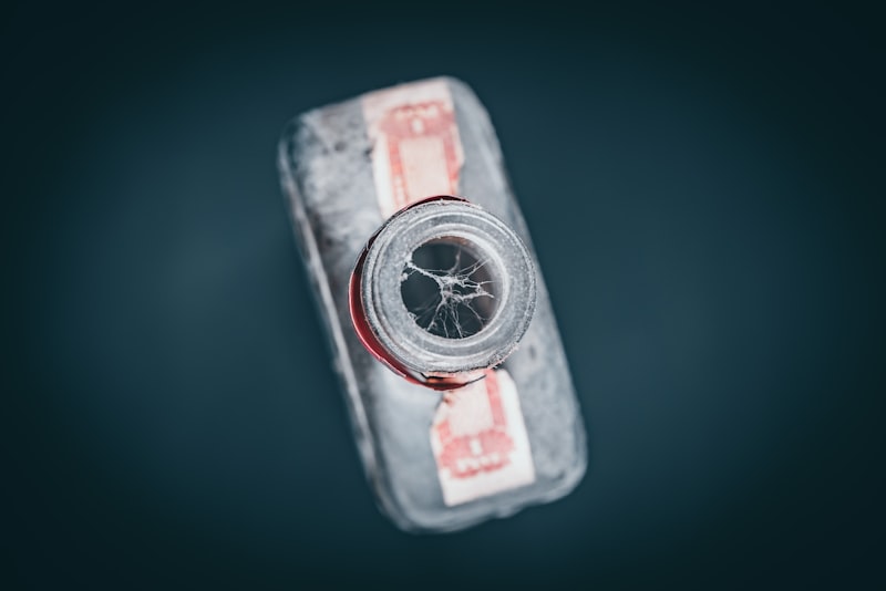 white and red round device