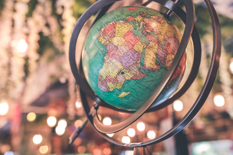 close-up photo of earth globe