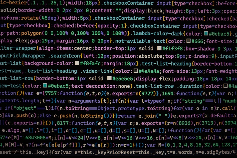a computer screen with a lot of text on it