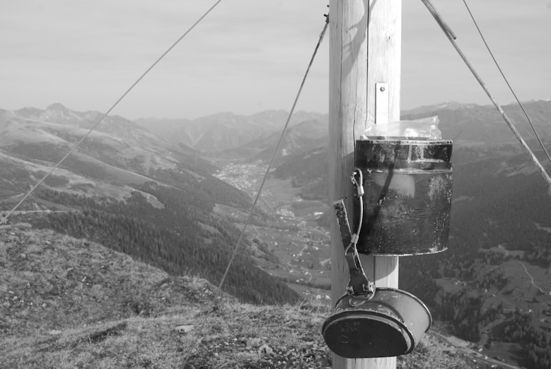 a cable car going up a mountain