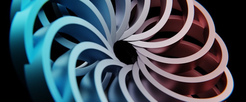 a close up of a multicolored object on a black background
