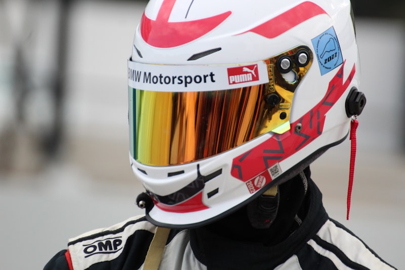 a person wearing a helmet