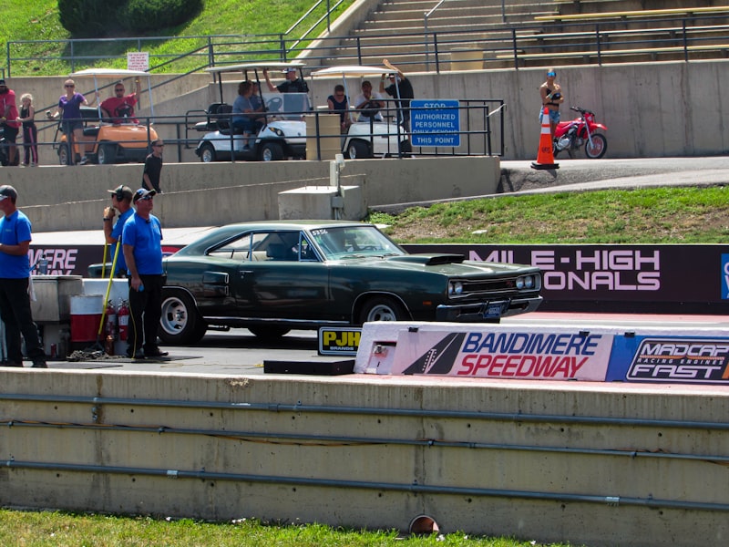 a car on a race track