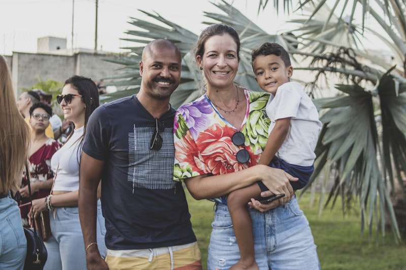 a group of people standing next to each other