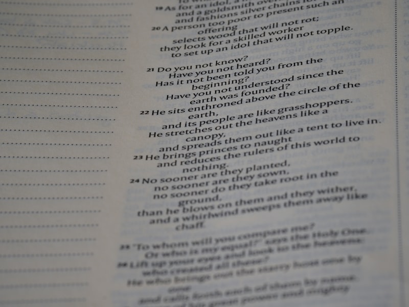 a close up of a text on a book