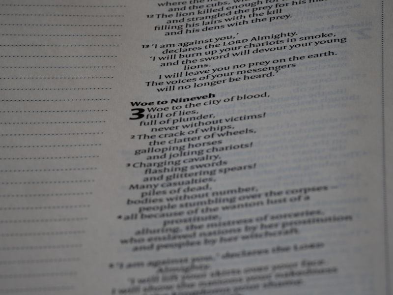 a close up of a text on a book
