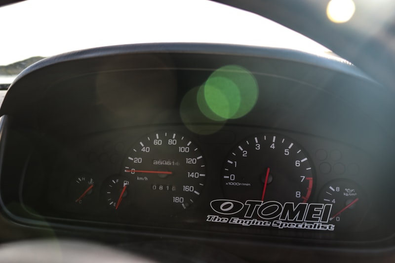 black cluster instrument panel at 0