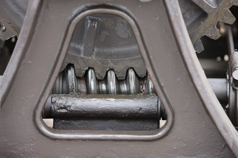 a close up of a car's tire