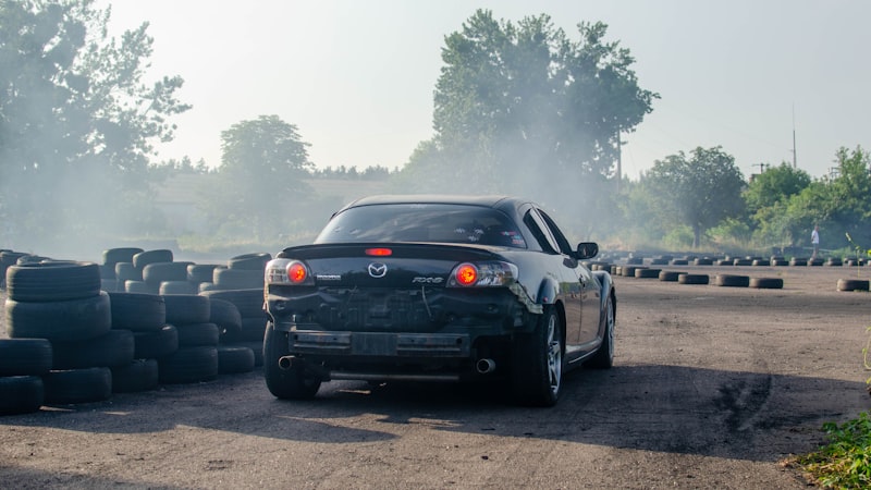 black bmw m 3 on road