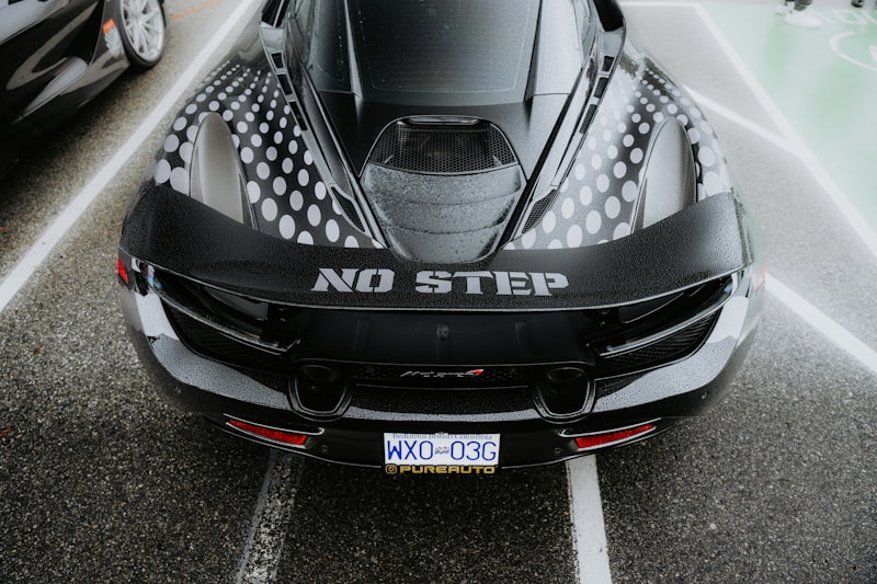 Black sports car with 